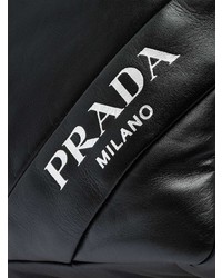 schwarze Shopper Tasche aus Leder von Prada