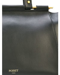 schwarze Shopper Tasche aus Leder von Poiret