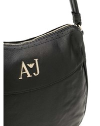 schwarze Shopper Tasche aus Leder von Armani Jeans