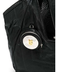 schwarze Shopper Tasche aus Leder von Versus