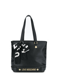 schwarze Shopper Tasche aus Leder von Love Moschino