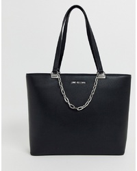schwarze Shopper Tasche aus Leder von Love Moschino