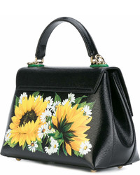 schwarze Shopper Tasche aus Leder von Dolce & Gabbana