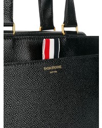 schwarze Shopper Tasche aus Leder von Thom Browne