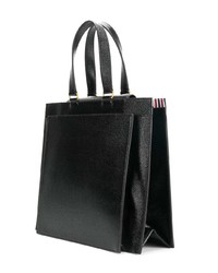 schwarze Shopper Tasche aus Leder von Thom Browne