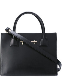 schwarze Shopper Tasche aus Leder von M2Malletier