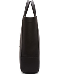 schwarze Shopper Tasche aus Leder