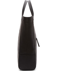 schwarze Shopper Tasche aus Leder