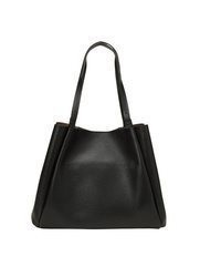 schwarze Shopper Tasche aus Leder von Marc O'Polo