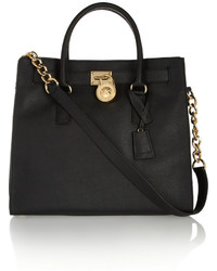 schwarze Shopper Tasche aus Leder von MICHAEL Michael Kors