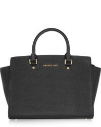 schwarze Shopper Tasche aus Leder von MICHAEL Michael Kors