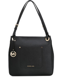 schwarze Shopper Tasche aus Leder von MICHAEL Michael Kors