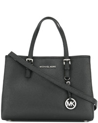 schwarze Shopper Tasche aus Leder von MICHAEL Michael Kors