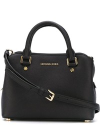 schwarze Shopper Tasche aus Leder von MICHAEL Michael Kors