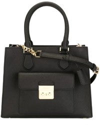 schwarze Shopper Tasche aus Leder von MICHAEL Michael Kors