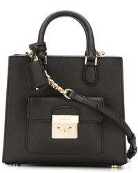 schwarze Shopper Tasche aus Leder von MICHAEL Michael Kors