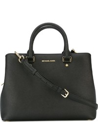 schwarze Shopper Tasche aus Leder von MICHAEL Michael Kors