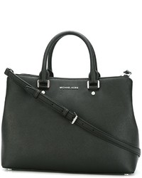 schwarze Shopper Tasche aus Leder von MICHAEL Michael Kors