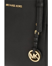 schwarze Shopper Tasche aus Leder von MICHAEL Michael Kors