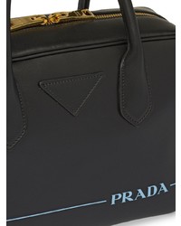 schwarze Shopper Tasche aus Leder von Prada