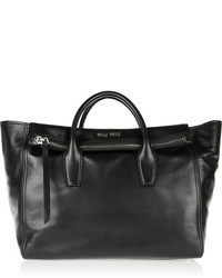 schwarze Shopper Tasche aus Leder von Miu Miu