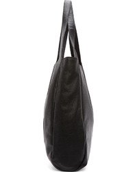 schwarze Shopper Tasche aus Leder