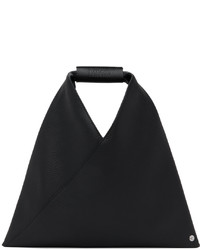 schwarze Shopper Tasche aus Leder von MM6 MAISON MARGIELA