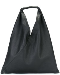 schwarze Shopper Tasche aus Leder von MM6 MAISON MARGIELA