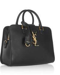 schwarze Shopper Tasche aus Leder von Saint Laurent