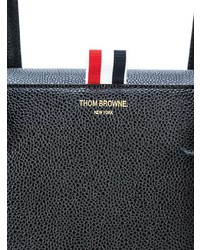 schwarze Shopper Tasche aus Leder von Thom Browne