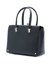 schwarze Shopper Tasche aus Leder von Thom Browne