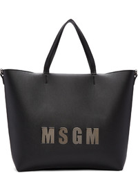 schwarze Shopper Tasche aus Leder von MSGM