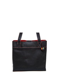 schwarze Shopper Tasche aus Leder von Mywalit