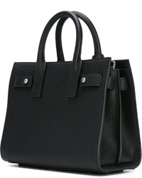 schwarze Shopper Tasche aus Leder von Saint Laurent