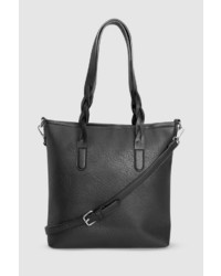 schwarze Shopper Tasche aus Leder von NEXT