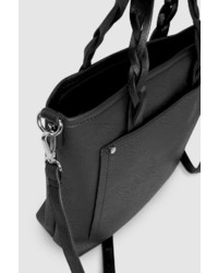 schwarze Shopper Tasche aus Leder von NEXT