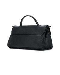 schwarze Shopper Tasche aus Leder von Zanellato