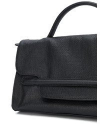 schwarze Shopper Tasche aus Leder von Zanellato