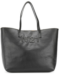 schwarze Shopper Tasche aus Leder von No.21