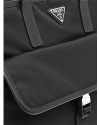 schwarze Shopper Tasche aus Leder von Prada