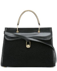 schwarze Shopper Tasche aus Leder von Olympia Le-Tan