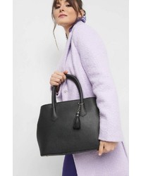 schwarze Shopper Tasche aus Leder von ORSAY