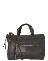 schwarze Shopper Tasche aus Leder von Pieces