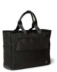 schwarze Shopper Tasche aus Leder