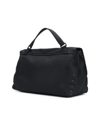 schwarze Shopper Tasche aus Leder von Zanellato