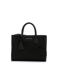 schwarze Shopper Tasche aus Leder von Prada