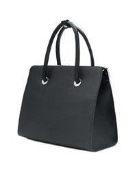 schwarze Shopper Tasche aus Leder von Karl Lagerfeld