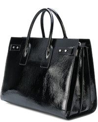 schwarze Shopper Tasche aus Leder von Saint Laurent