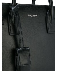 schwarze Shopper Tasche aus Leder von Saint Laurent