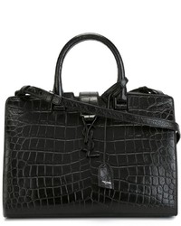 schwarze Shopper Tasche aus Leder von Saint Laurent